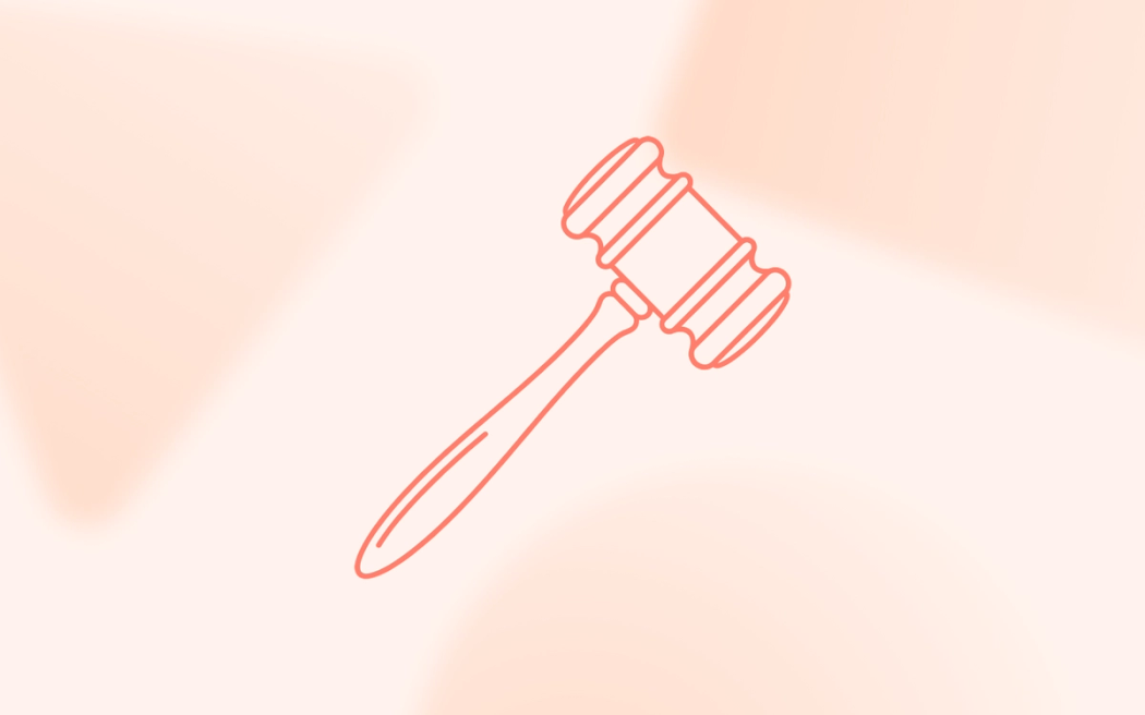 A line drawing of an auction gavel, representing how AI in digital advertising drives up search CPCs in ad auctions.