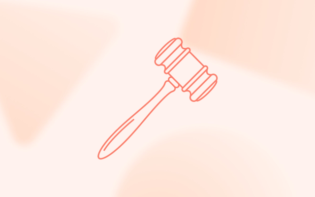 A line drawing of an auction gavel, representing how AI in digital advertising drives up search CPCs in ad auctions.