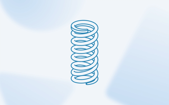A line drawing of a heavy-duty metal coil spring, illustrating how to manage scale and compute costs in generative ai advertising systems.