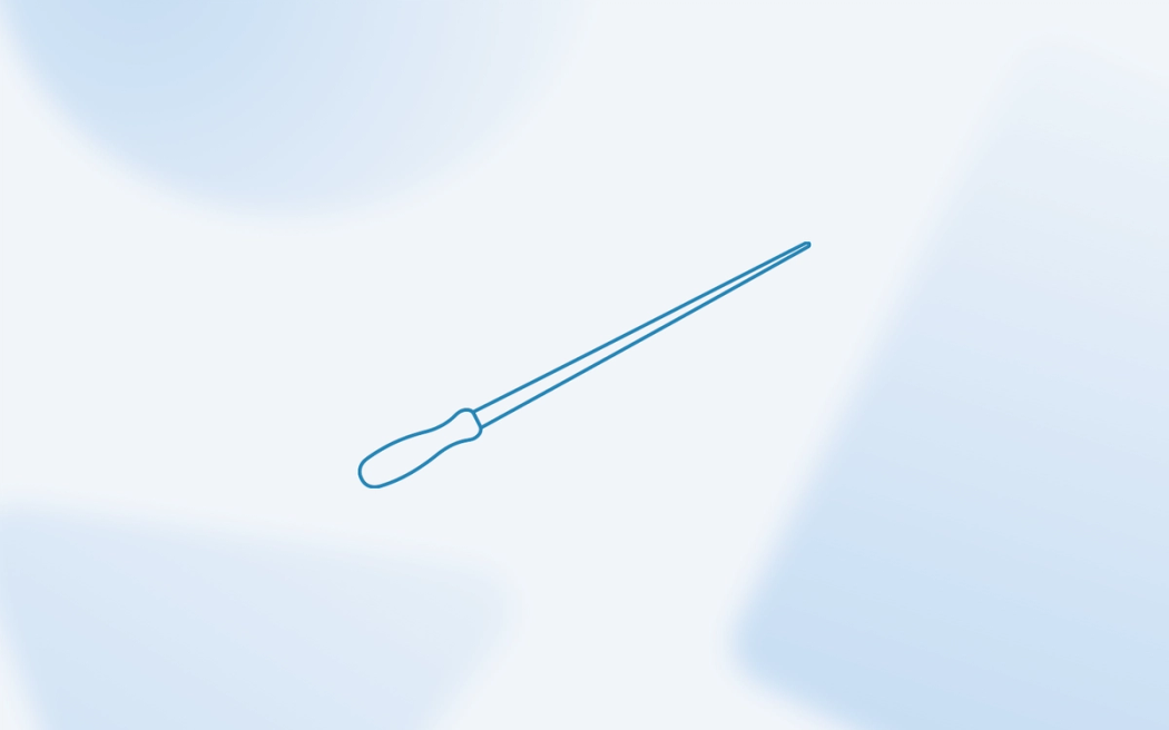 A simple conductor's baton, illustrating how ai agents for marketing allow teams to shift from manual execution to strategic direction.