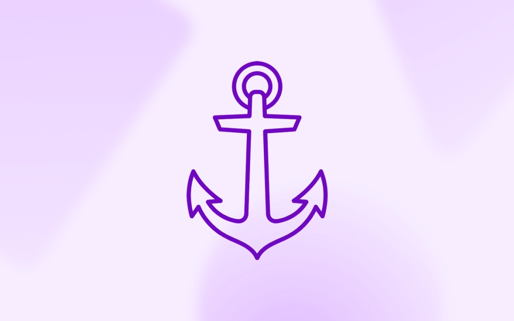 A line drawing of a classic ship's anchor, representing the exact match keywords used to prevent Performance Max from cannibalizing Google Search traffic.