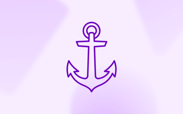 A line drawing of a classic ship's anchor, representing the exact match keywords used to prevent Performance Max from cannibalizing Google Search traffic.