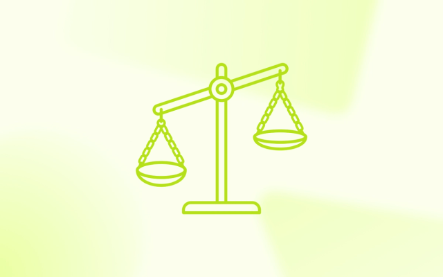 A line drawing of an uneven balance scale, illustrating who is liable when an AI shopping agent makes a purchasing mistake.