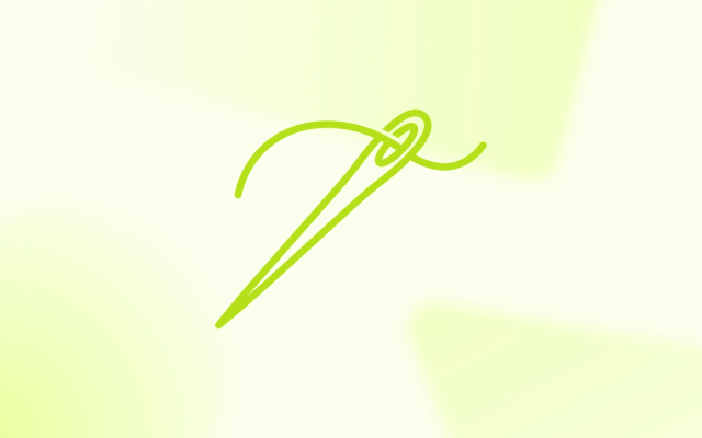 A sewing needle with thread passing through its eye, illustrating how to implement cross-channel identity resolution.