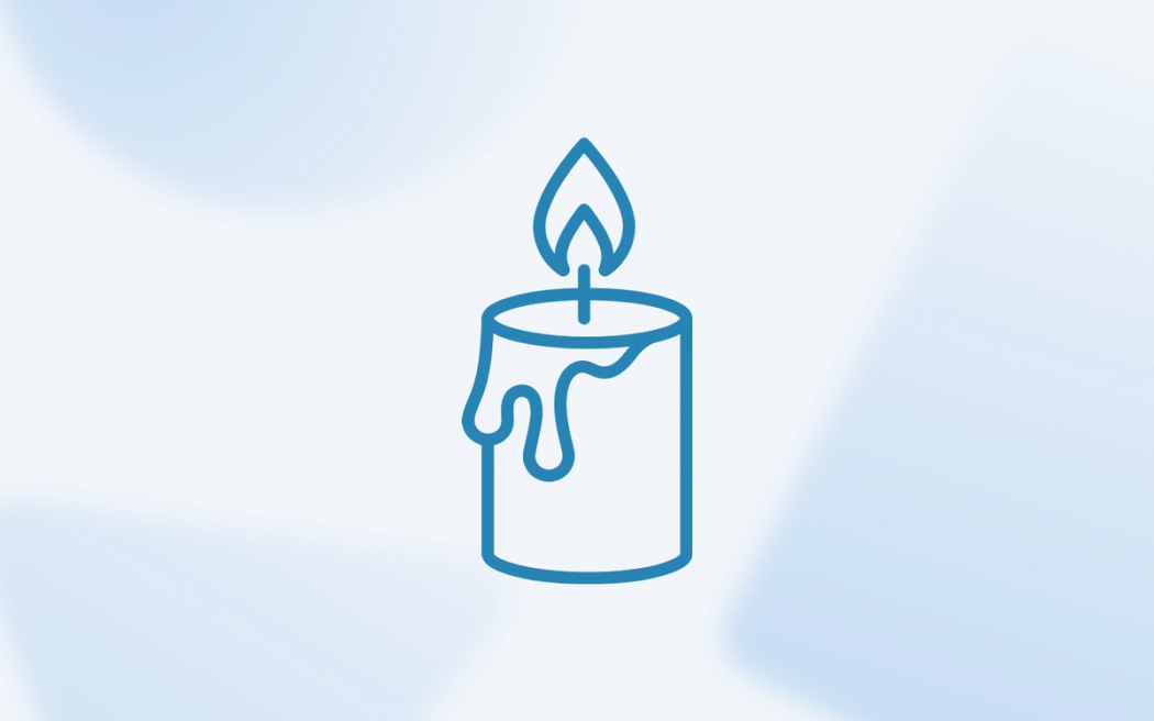 A line drawing of a melting candle, illustrating how ad fatigue and frequency impact Meta CTR and CPC over time.
