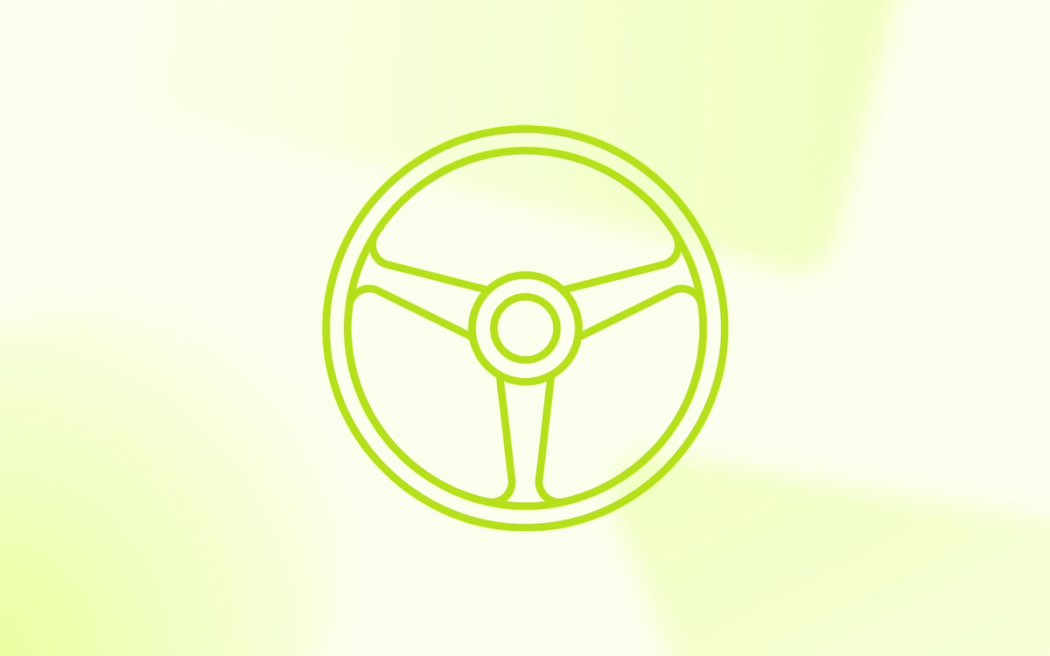 A clean line drawing of a classic steering wheel, illustrating when e-commerce brands should choose Standard Shopping campaigns over Performance Max for manual control.