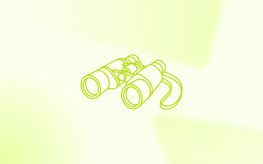 A minimalist line drawing of a pair of binoculars on a light pastel background. A minimalist line drawing of a pair of binoculars on a light pastel background.