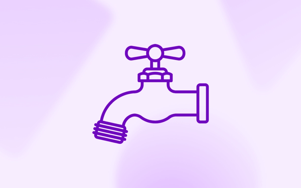 A minimalist line drawing of a classic outdoor water spigot, illustrating how AI agents eliminate wasted ad spend for marketing campaigns.