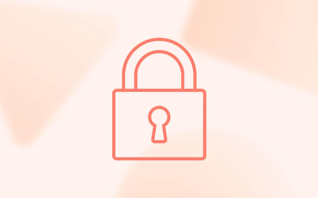 A line drawing of a closed padlock, illustrating how to protect customer data from AI ad agents using security standards.