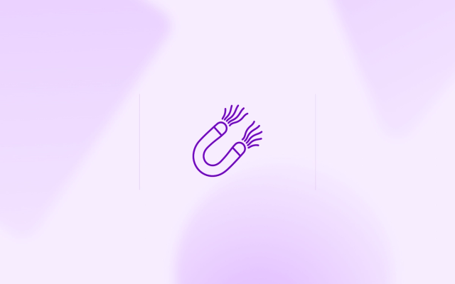 A line drawing of a horseshoe magnet, illustrating how to scale campaigns and find the right audience with ai ad targeting.