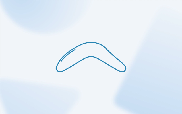A line drawing of a curved boomerang, illustrating how to design a feedback loop to capture and improve AI agent decisions. A line drawing of a curved boomerang, illustrating how to design a feedback loop to capture and improve AI agent decisions.