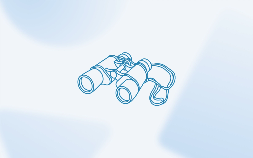A minimalist line drawing of a pair of binoculars on a light pastel background. A minimalist line drawing of a pair of binoculars on a light pastel background.