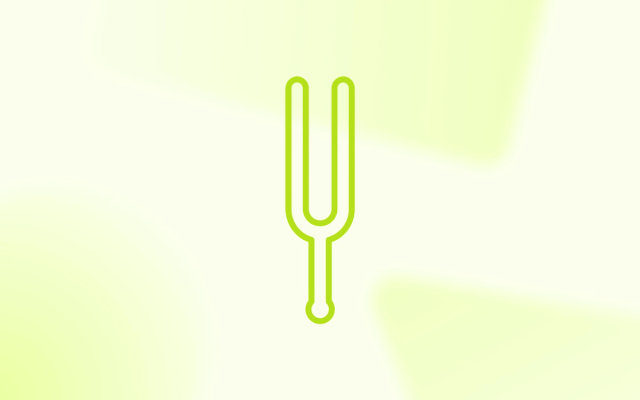 A line drawing of a classic metal tuning fork, illustrating how ai advertising workflows tune ad bidding algorithms to qualified lead pipeline data.