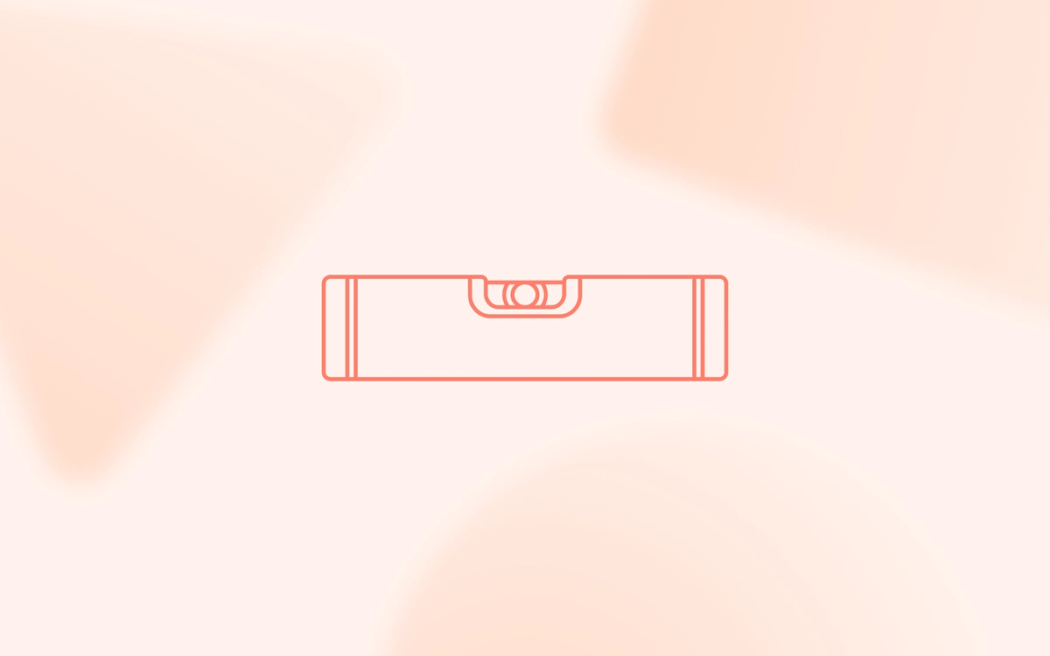 A spirit level with its bubble centered, illustrating Meta ads optimization strategies for effective B2B lead generation media buying.