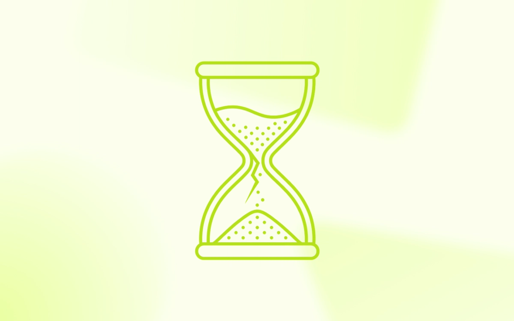 A line drawing of a fractured hourglass, illustrating how marketing agencies can survive the AI transition by abandoning the billable hour.