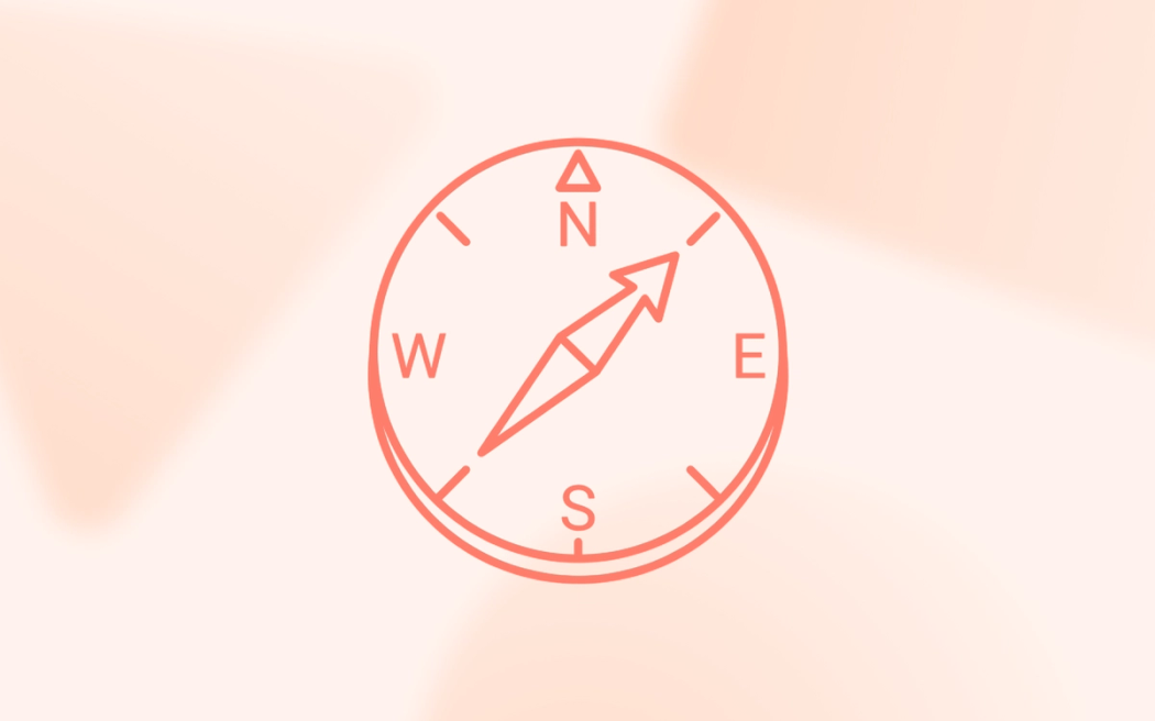 A simple line drawing of a navigation compass, illustrating why brands are retaining marketing agencies for strategy while using internal AI.