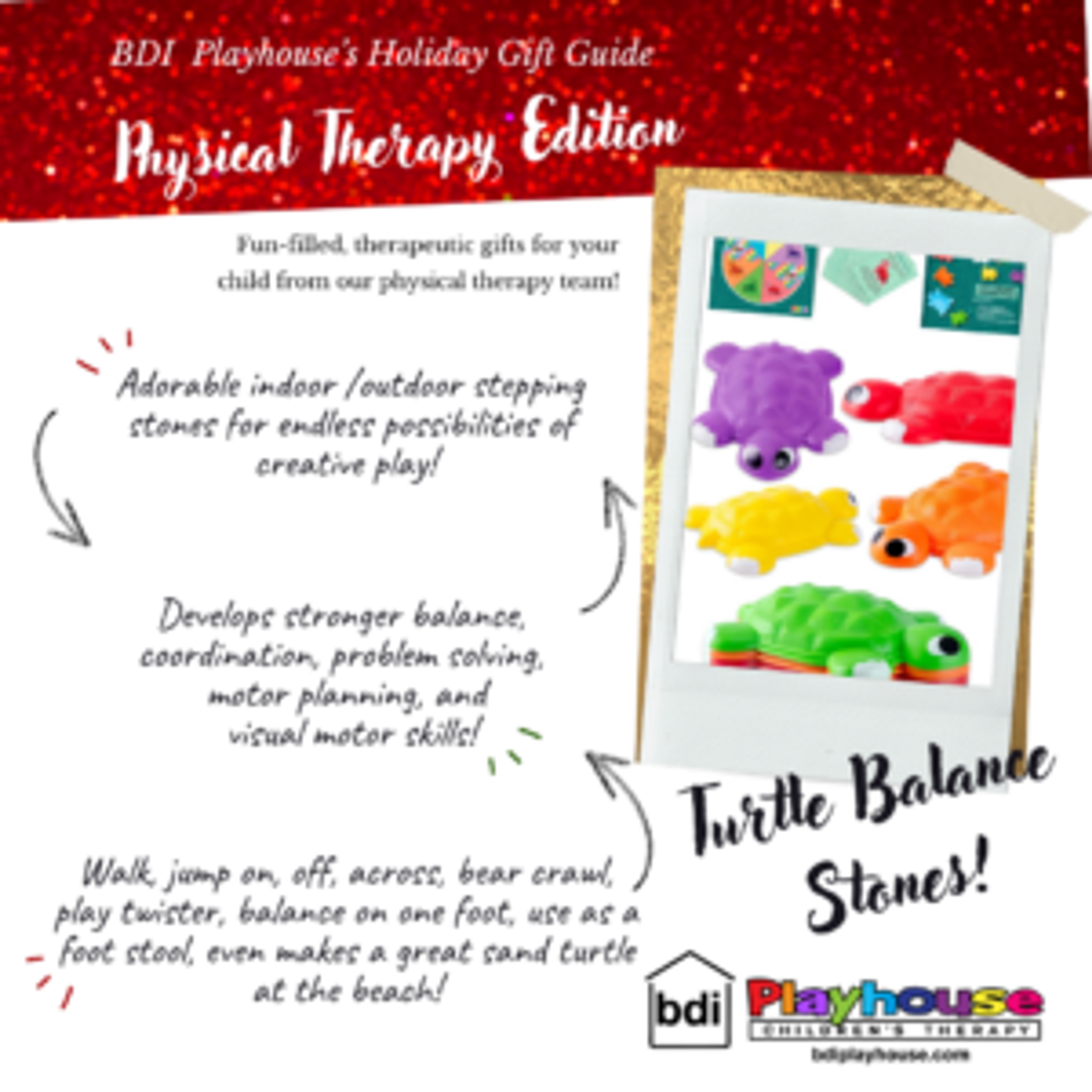 Holiday gift guide, physical therapy edition: turtle balance stones, for balance, coordination and motor planning