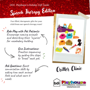 Holiday gift guide, speech therapy edition: Critter Clinic, for pet role-play, giving instructions and asking questions