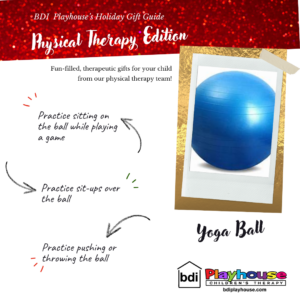 Holiday gift guide, physical therapy edition: yoga ball, for sitting balance, sit-ups, pushing and throwing