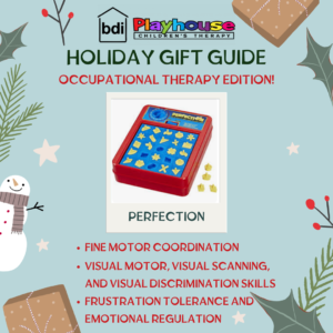 Holiday gift guide, occupational therapy edition: Perfection game, for fine motor, visual skills and frustration tolerance