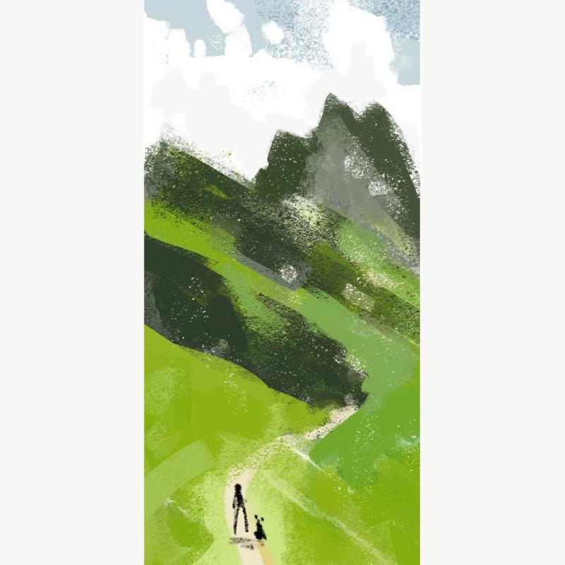 風景書いてみた💦🌿