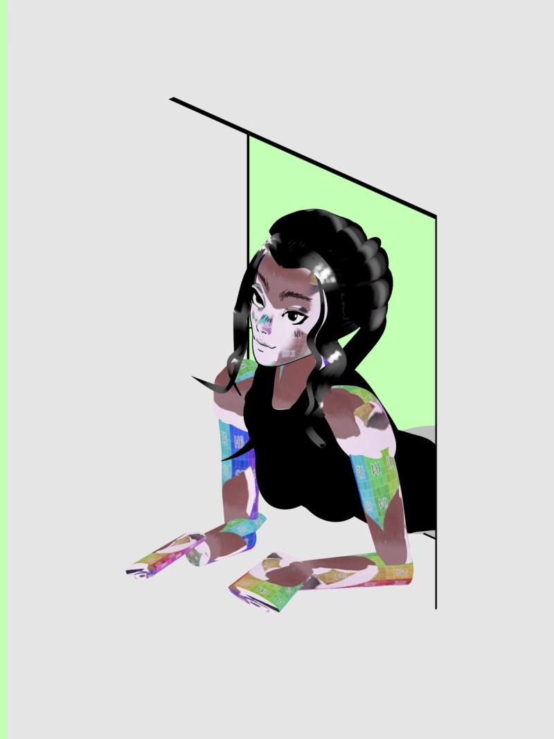 Android with vitiligo