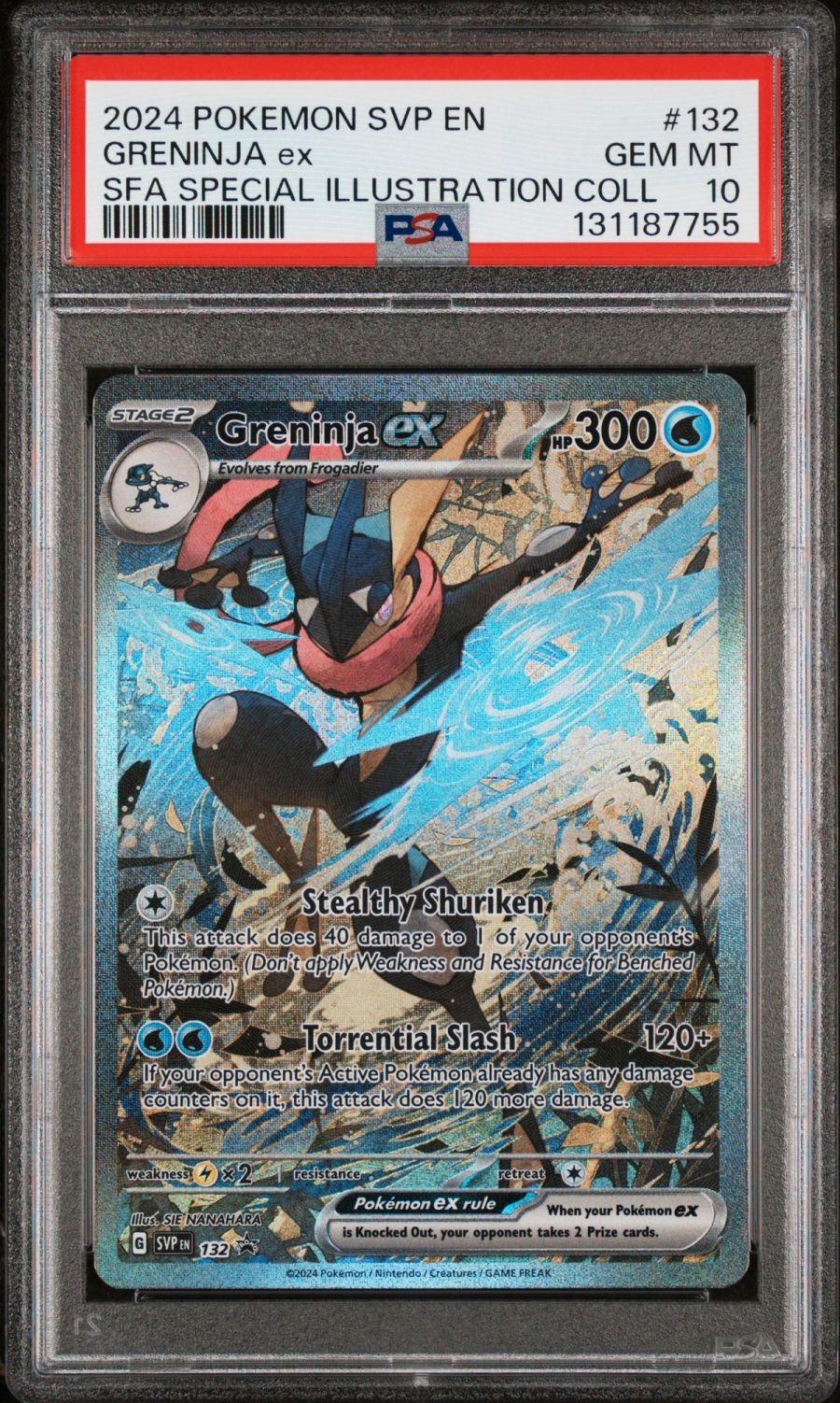 2024 POKEMON SVP EN GRENINJA ex SFA SPECIAL ILLUSTRATION COLL PSA GEM MT 10