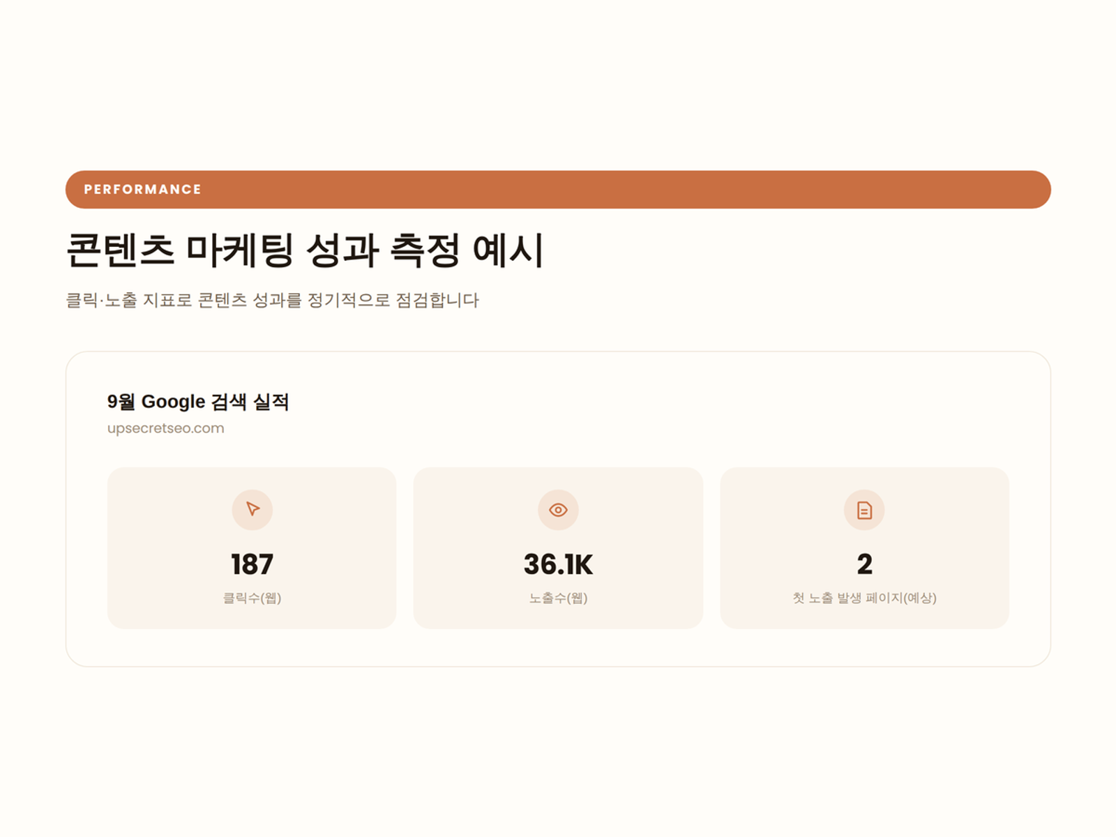 콘텐츠 마케팅 성과 측정 예시