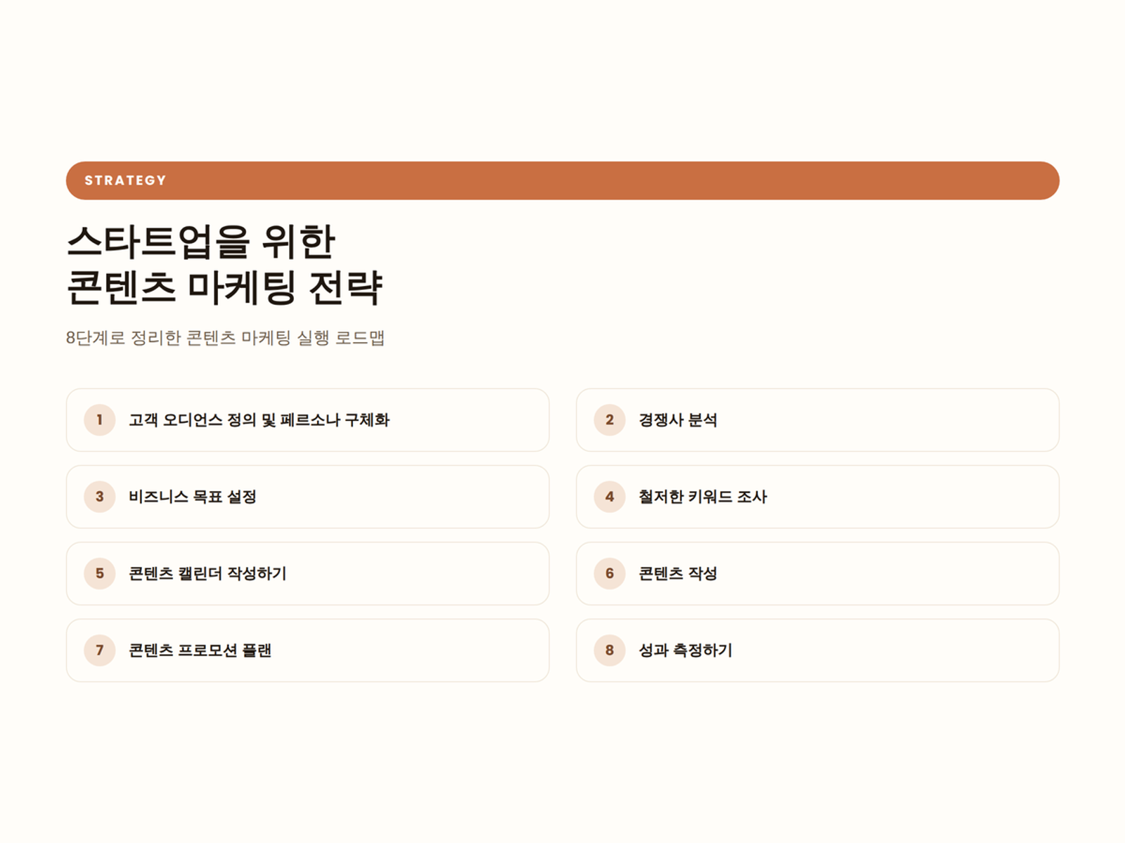 스타트업을 위한 콘텐츠 마케팅 전략