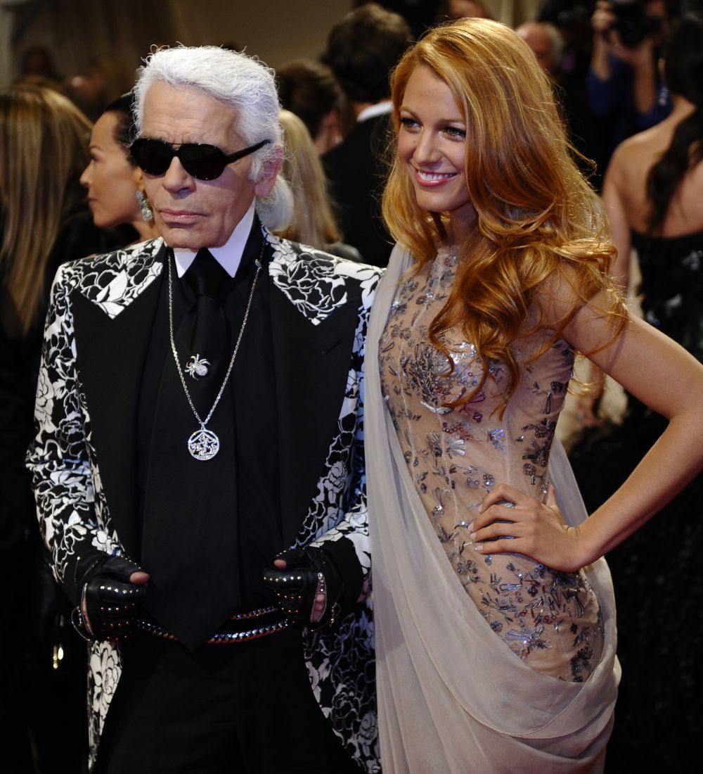 Karl Lagerfeld and Blake Lively