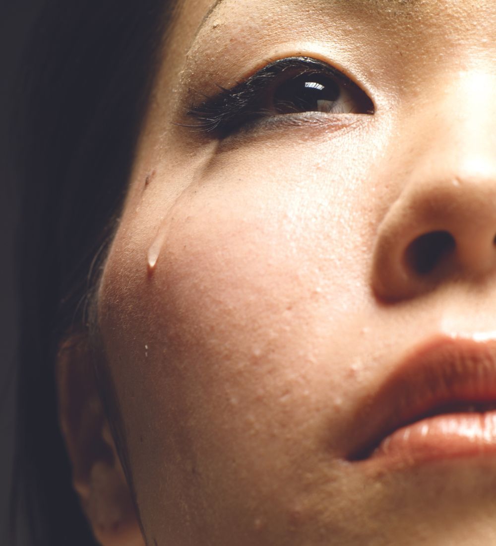 Woman crying