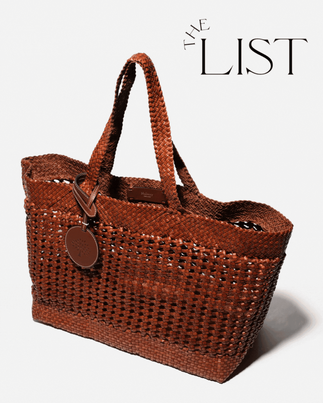 Large Woven Leather Tote by Mulberry