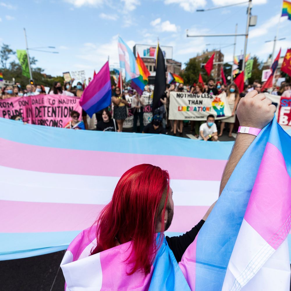 Trans pride rally Australia