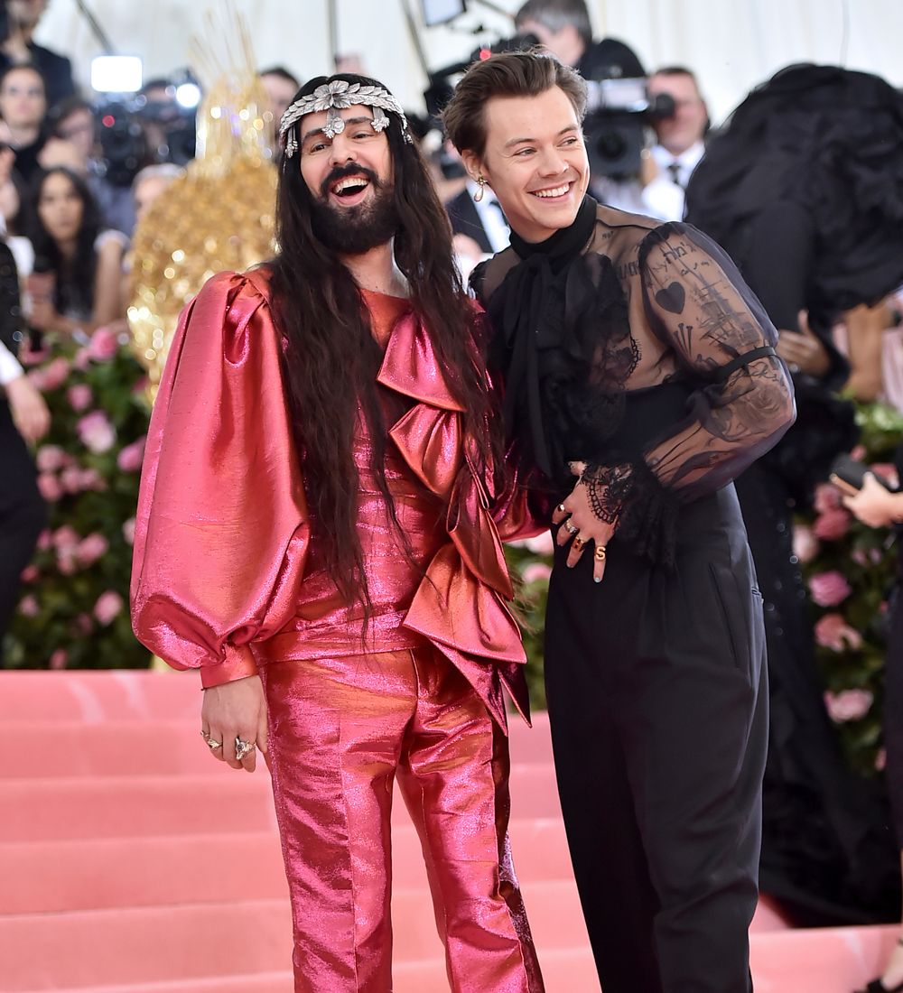 Alessandro Michele and Harry Styles. Image: Getty