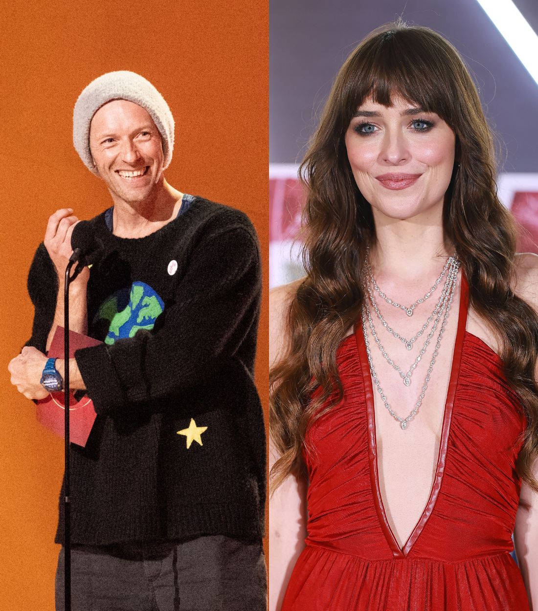 Dakota Johnson and Chris Martin 