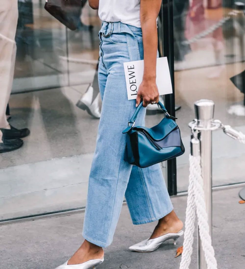 Jeans on street style.