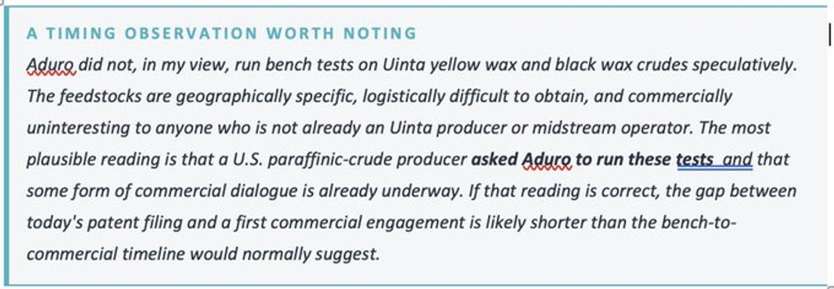 Aduro Clean Technologies - Updated Investment Thesis