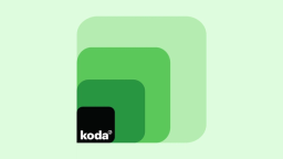 Koda logo med grønne klangflader