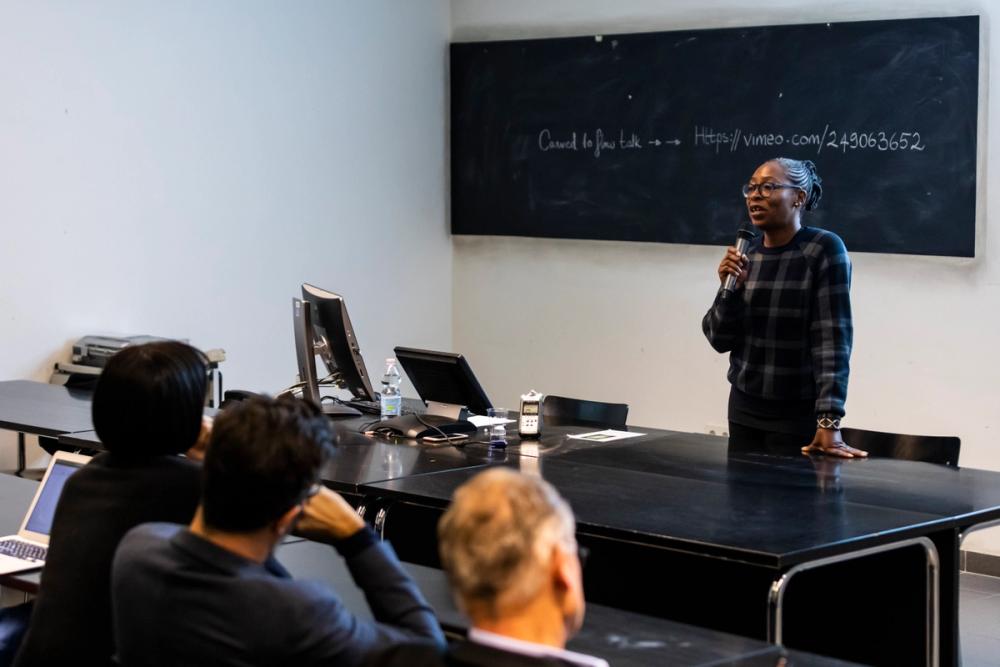 Otobong Nkanga, Artist Talk at Unibz © ar/ge kunst. Foto: Tiberio Sorvillo