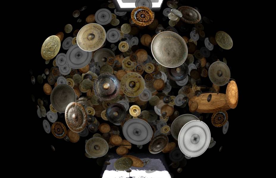 Ho Tzu Nyen, R for Resonance, 2019
Installation with VR 360-degree video, ambisonic sound through headphones, single-channel HD video projection, 5-channel sound, dimensions variable.
Co-produced by Sharjah Art Foundation, Rockbund Art Museum Shanghai and Edouard Malingue Gallery
Courtesy of the Artist and Edouard Malingue Gallery