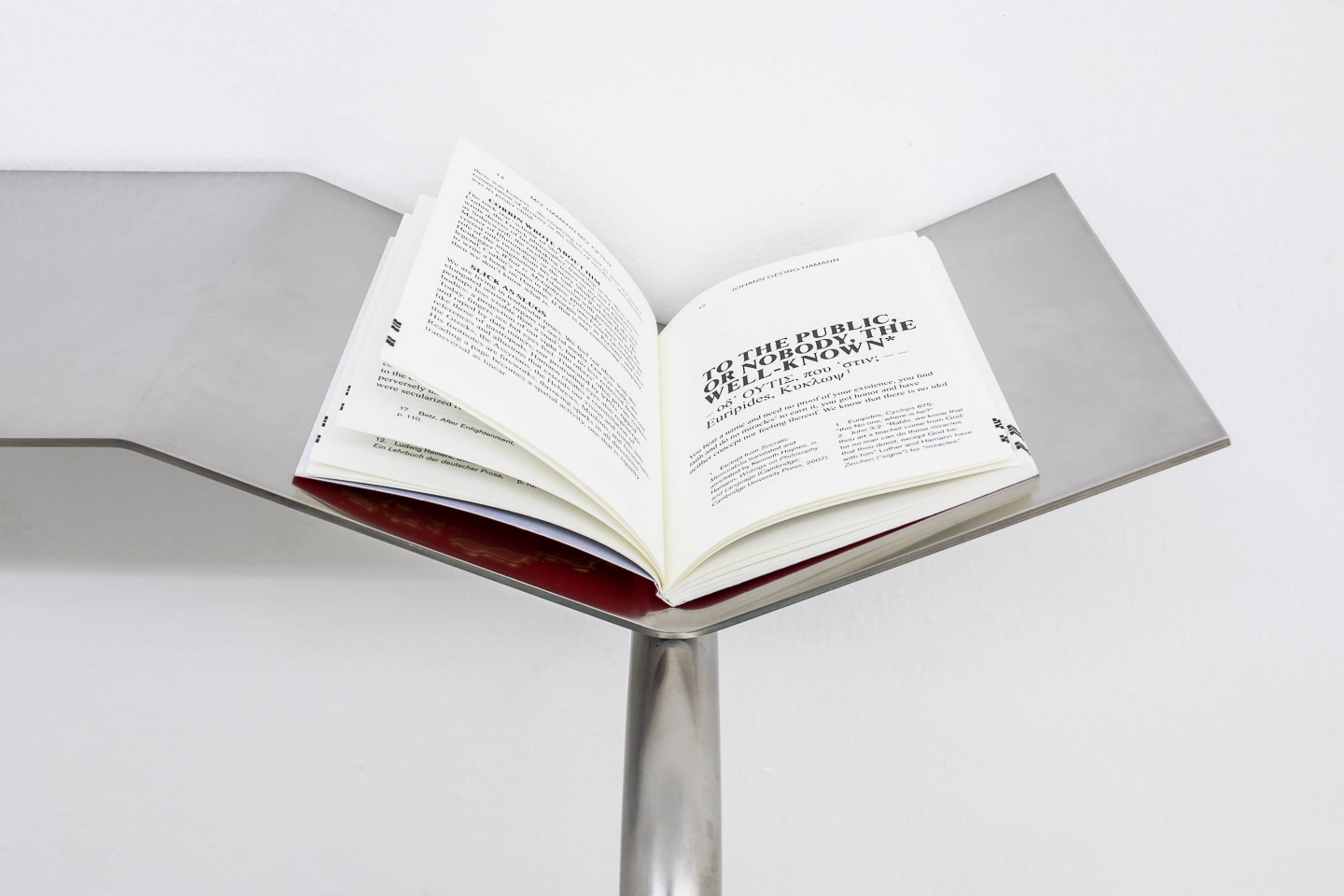 Slavs and Tatars, Underage Page (Extended Turquoise), 2018, Installation view; ©ar/ge kunst, photo by Tiberio Servillo, 2018; ; courtesy the artist, Kraupa-Tuskany Zeidler, Berlin