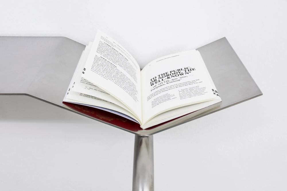 Slavs and Tatars, Underage Page (Extended Turquoise), 2018, Installation view; ©ar/ge kunst, photo by Tiberio Servillo, 2018; ; courtesy the artist, Kraupa-Tuskany Zeidler, Berlin