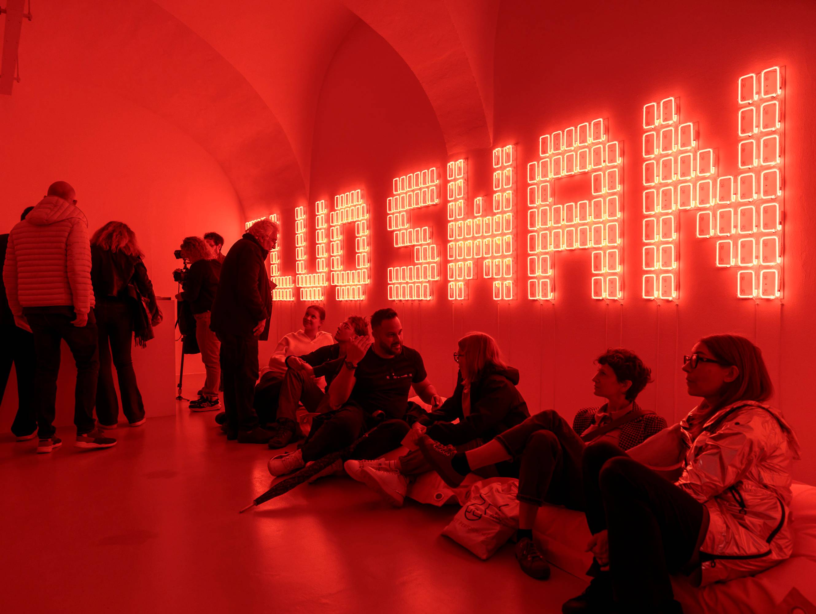 The Fluo Swan, Anna Scalfi Eghenter, exhibition view, Ar/Ge Kunst (2024), ph.Tiberio Sorvillo