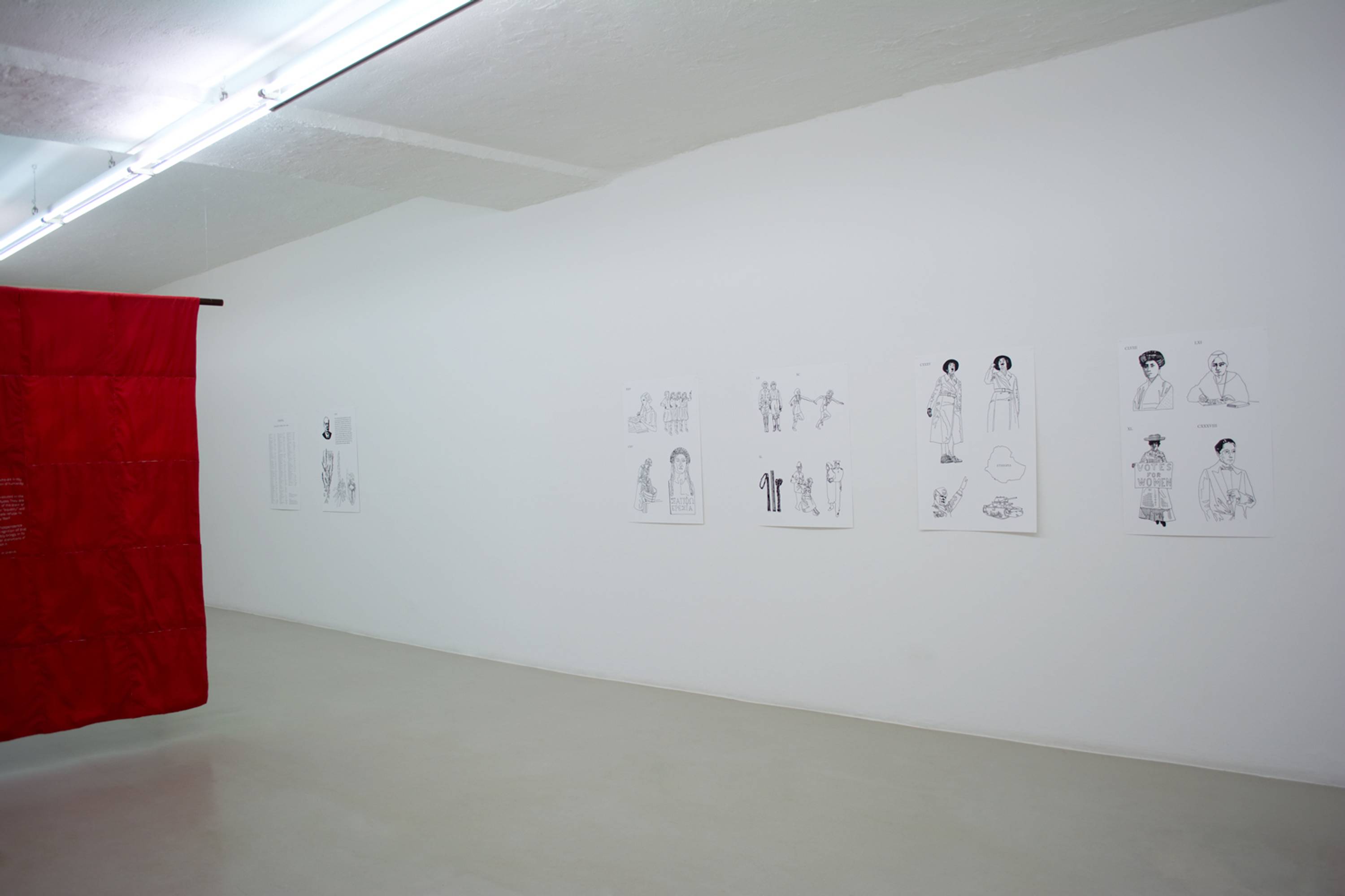 Olivia Plender, Many Maids Make Much Noise, Exhibition view at ar/ge kunst Bolzano, Foto aneres,2015