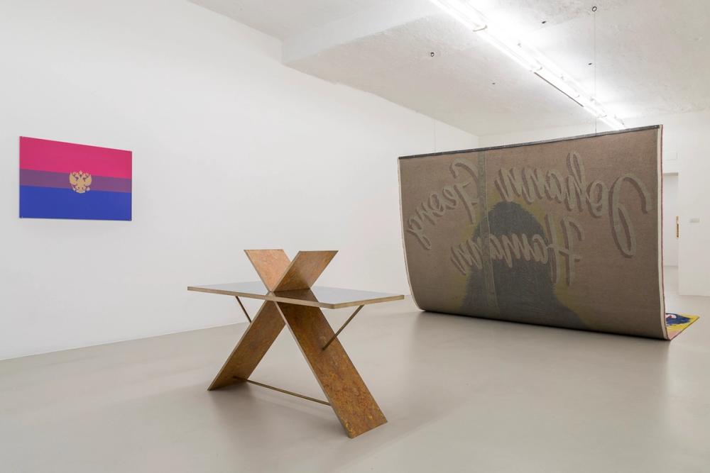 Slavs and Tatars, Kirchgängerbanger, exhibition view; ©ar/ge kunst, photo by Tiberio Servillo, 2018; ; courtesy the artist, Kraupa-Tuskany Zeidler, Berlin