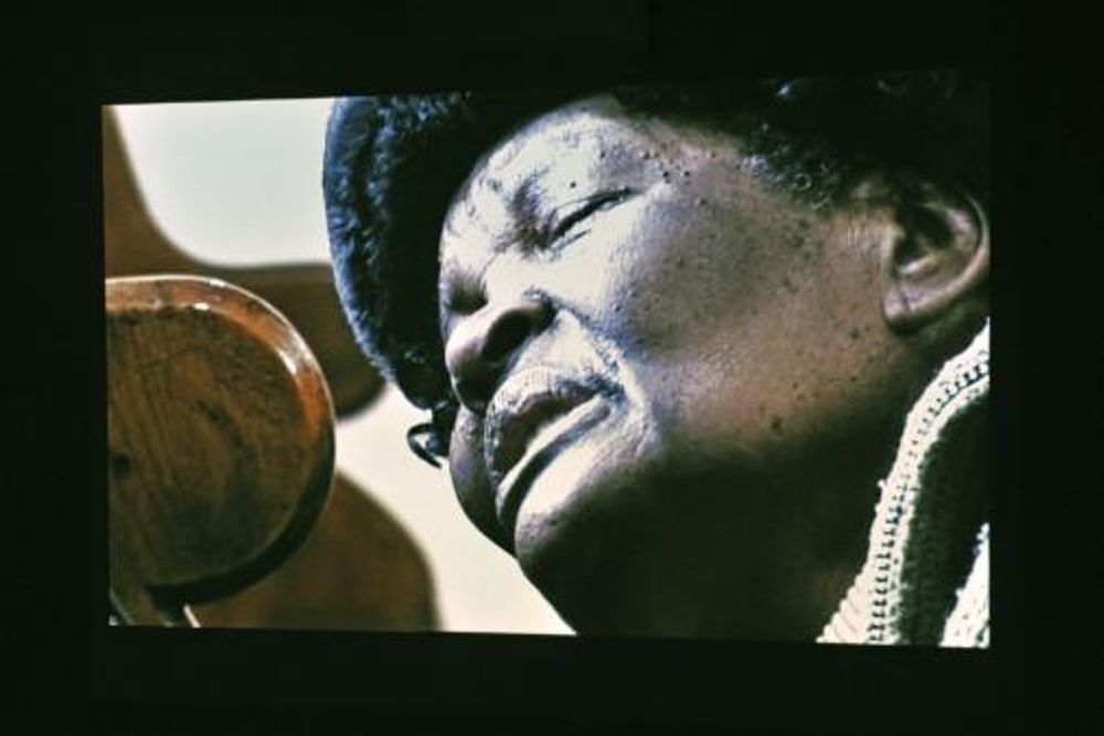 Installation view, Mark Boulos, The Word was God, video, 2006 Photo: M. Pardatscher