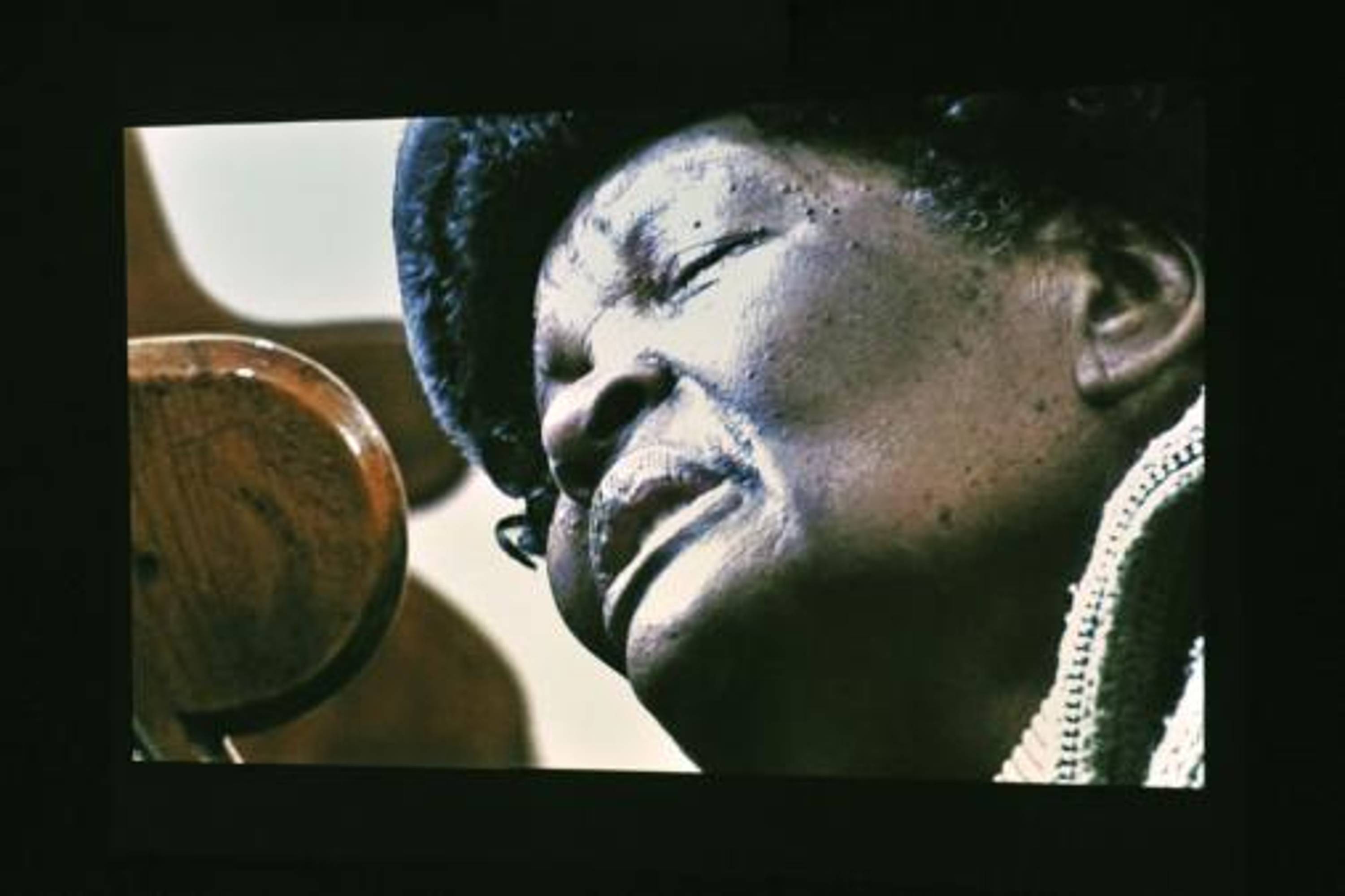 Installation view, Mark Boulos, The Word was God, video, 2006 Photo: M. Pardatscher