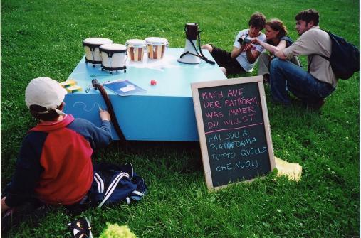 Exhibiton view, to actuality, Carolina Caycedo, 2002