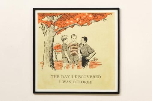 Exhibition view, Hank Willis Thomas, The Day I Discovered I was Colored, 2009 Courtesy the artist and Jack Shainman Gallery, New York Photo: M. Pardatscher