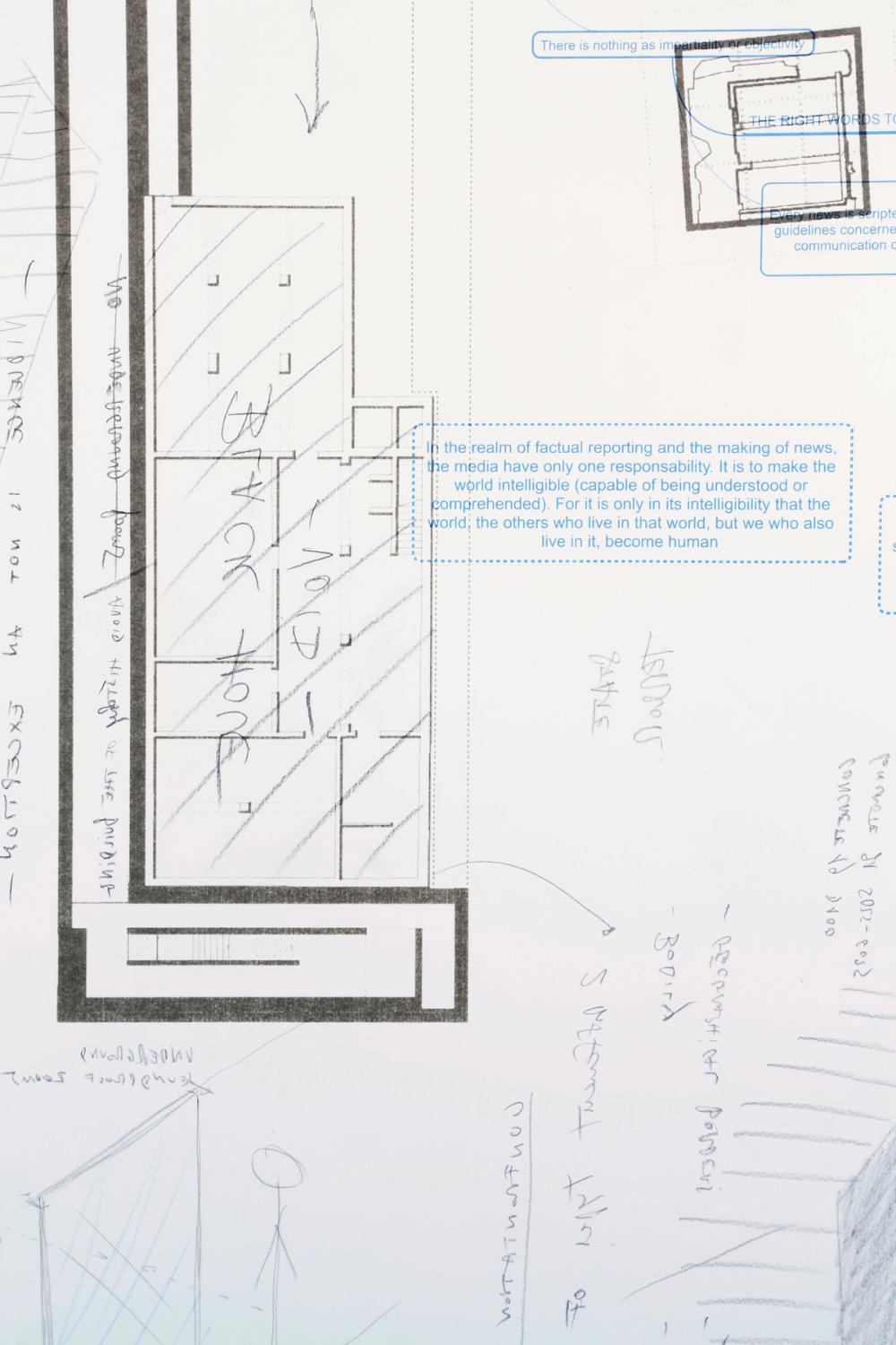 Elisa Caldana and Diego Tonus, Topography of Terror, detail of Mental Maps for Topography of Terror. Photo Guadagnini, 2017 ©argekunst, Bolzano